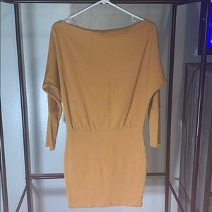 Yellow Fashion Nova off the shoulder dress